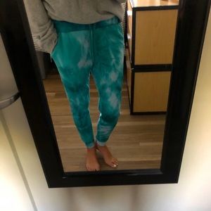 Blue tie dye joggers